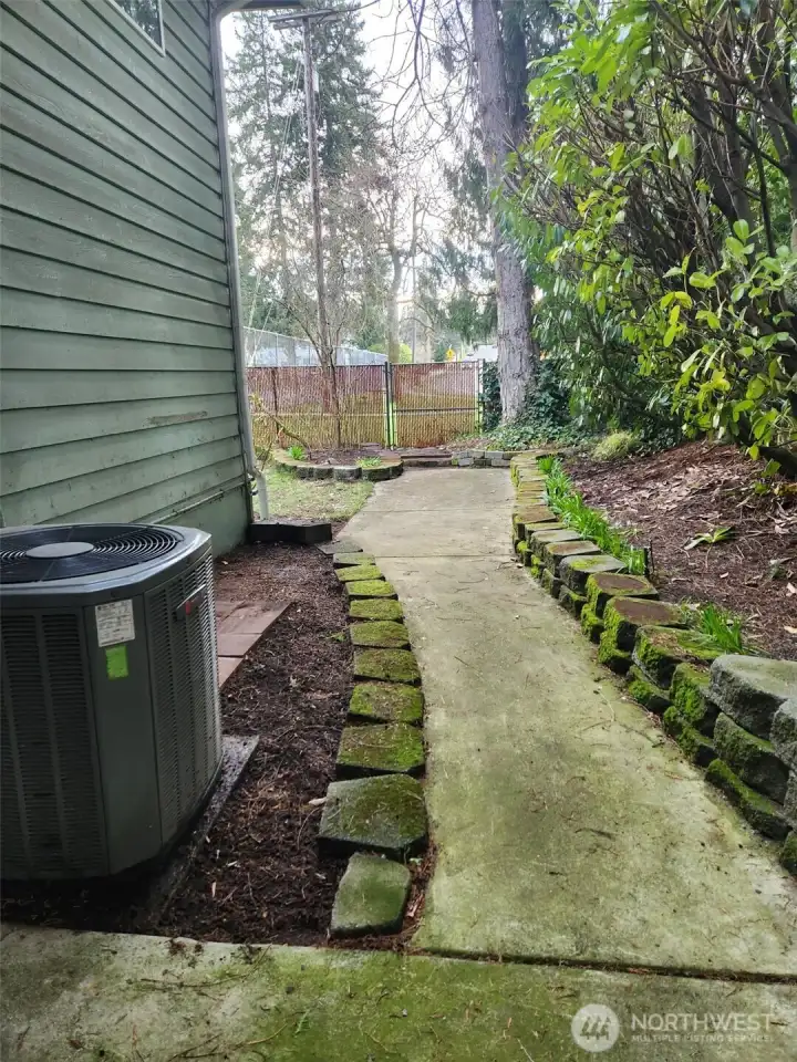 back up the path to the front door