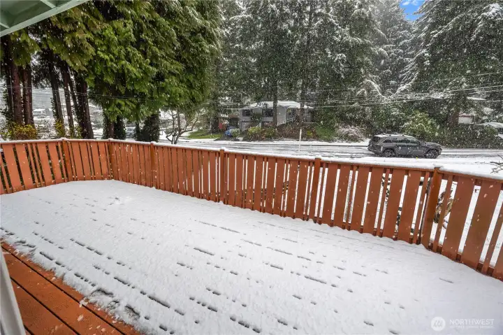 which is beautifully snow covered