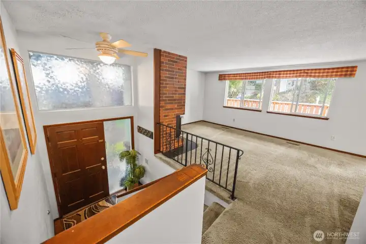 down the hall you find a coat closet and a linen closet