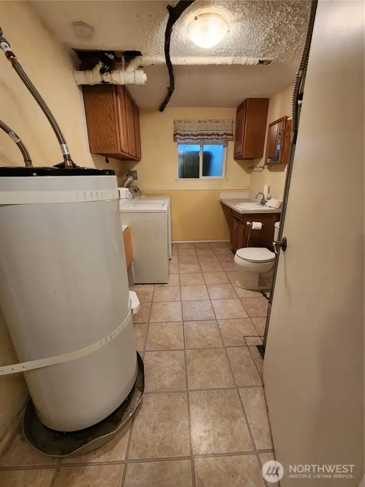 and it is also the utility room