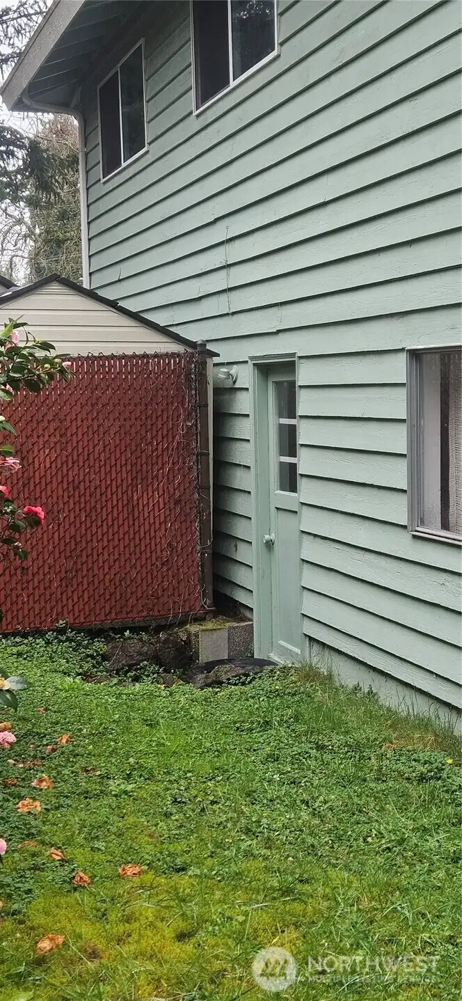 exterior door going into garage