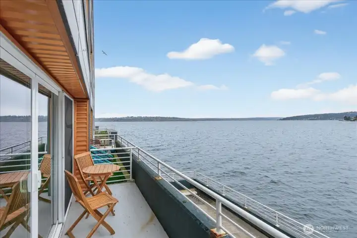 Enjoy the views from your private balcony.