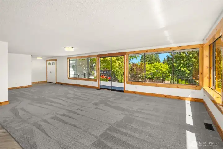 Unstaged to convey the spaciousness of the room.