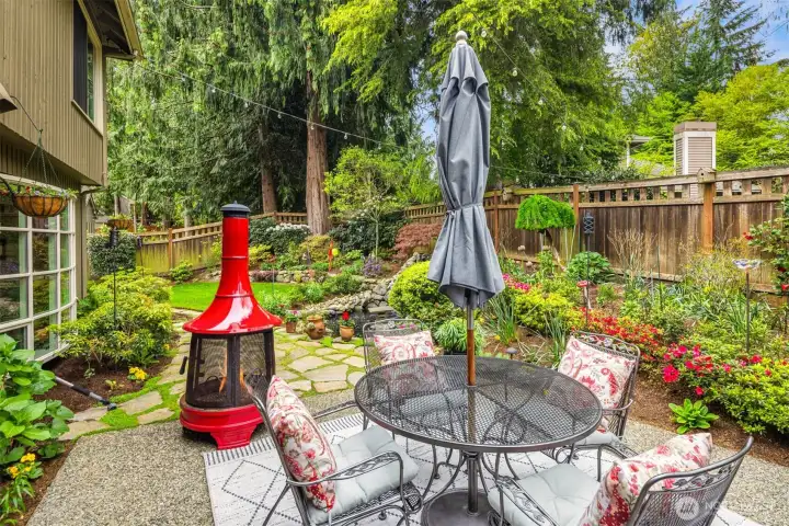 Concrete patio will allow the perfect setup for entertainment