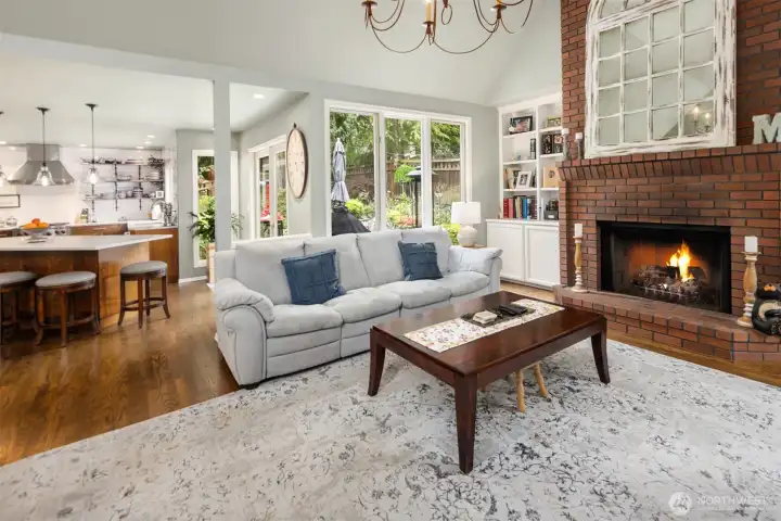 Open family to kitchen floor plan that keeps you connected with family