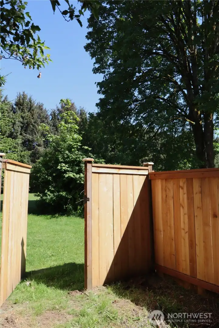 Gate from your backyard Gate from your backyard