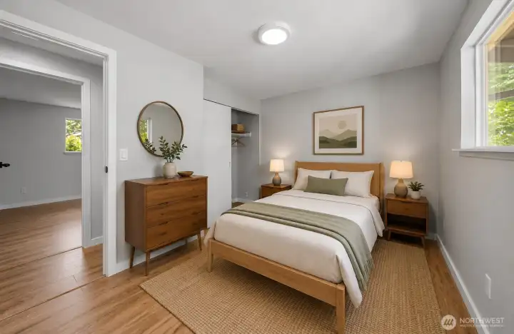 Third Upstairs Bedroom Virtually Staged