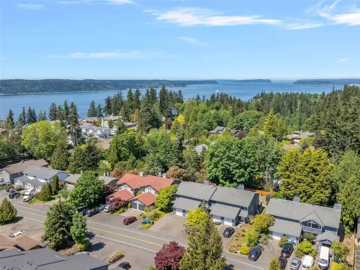 Ariel view of Townhome & the puget sound