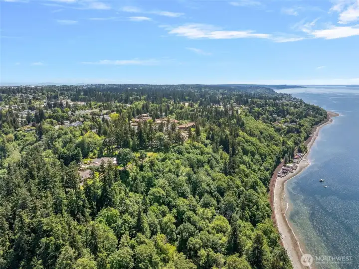 Ariel view of the puget sound