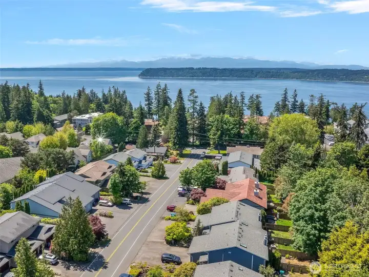 Ariel view of Townhome & the puget sound