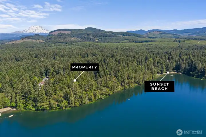 Sunset Beach is a short 5 min walk