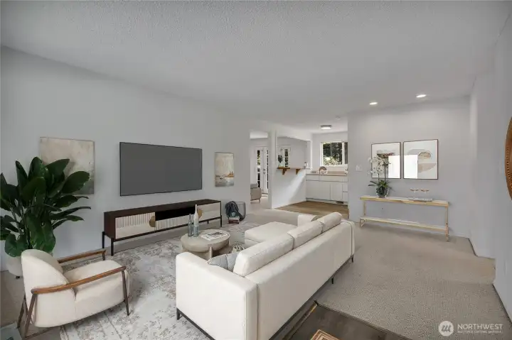 Virtually staged. Living room