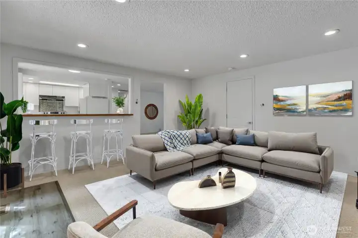 Virtually staged. Great room