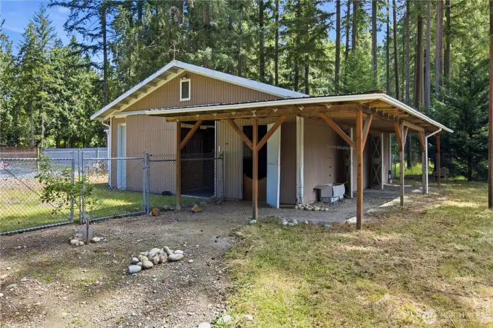 Shop/barn. Slide the door towards garage door to open