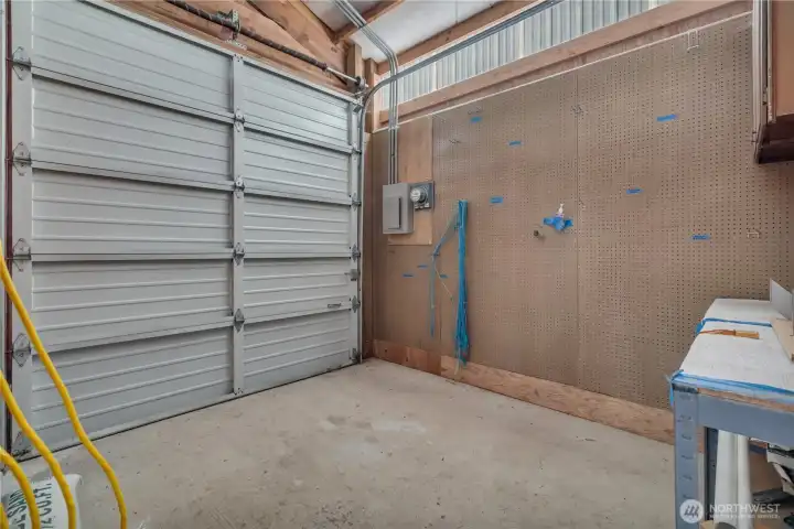 Separate meter in Shop/barn. Garage door from inside