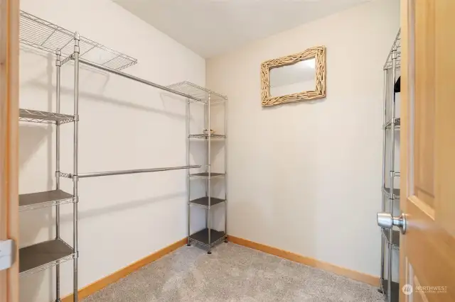 Large walk in closet to main bedroom.