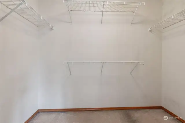 Large walk-in closet in Primary bedroom