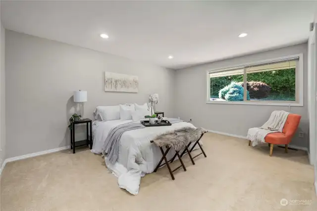 Huge master bedroom on the main level is sure to impress.