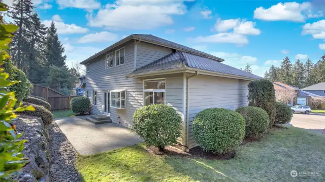 This partially fenced backyard is so spacious and ready to host your gatherings all summer long!