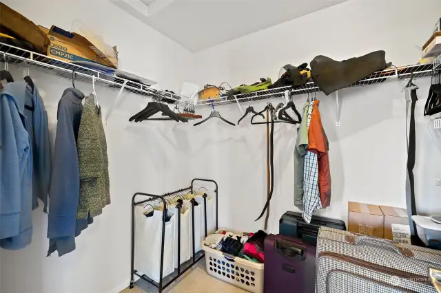 Large walk-in closet in the primary bedroom.