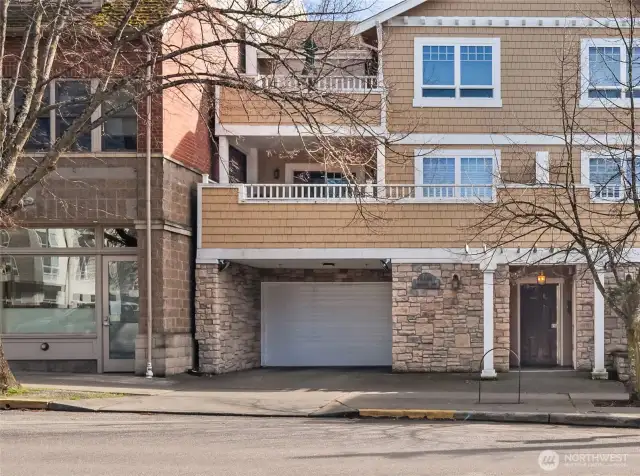 The secure garage is level access to the secure lobby and elevator.