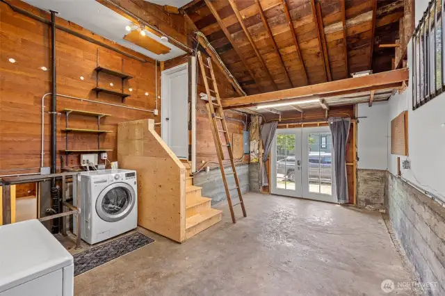 Garage with Loft Storage