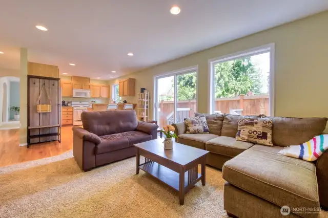 family room next to kitchen.