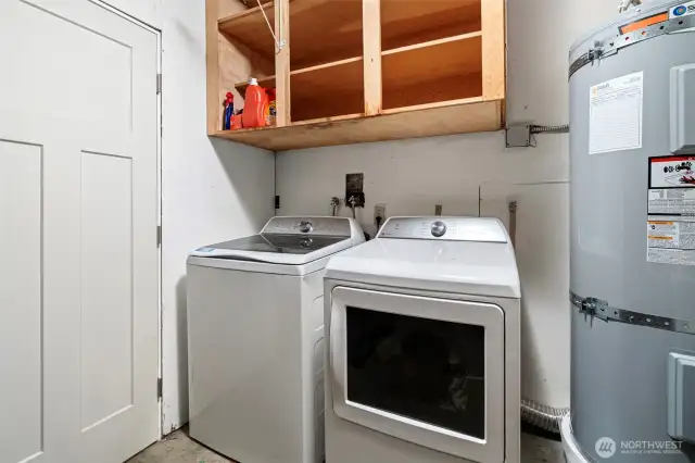 Newer washer and dryer and new water heater