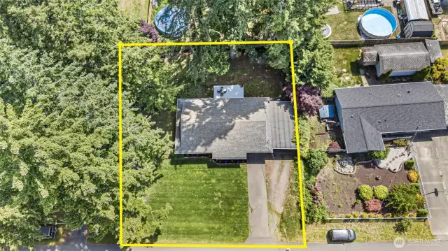 Large lot plenty of room for fun