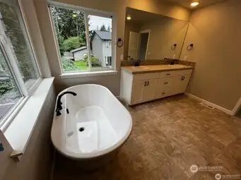 Primary Bathroom Soaking Tub example only