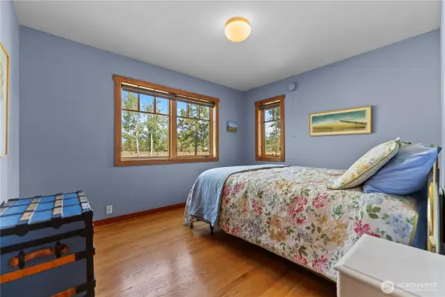 Sizable 2nd bedroom has lovely views and large closet.