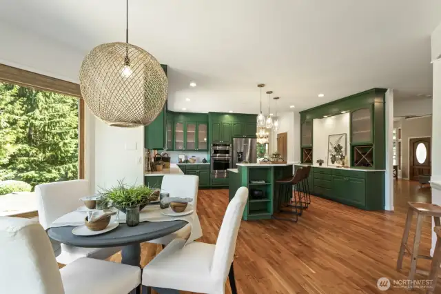 Beautifully designed, centrally located kitchen with a bright breakfast nook.