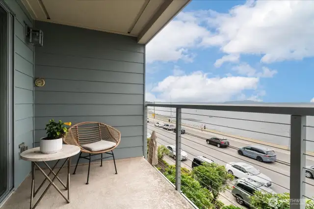 A private balcony to soak up beautiful Alki Beach