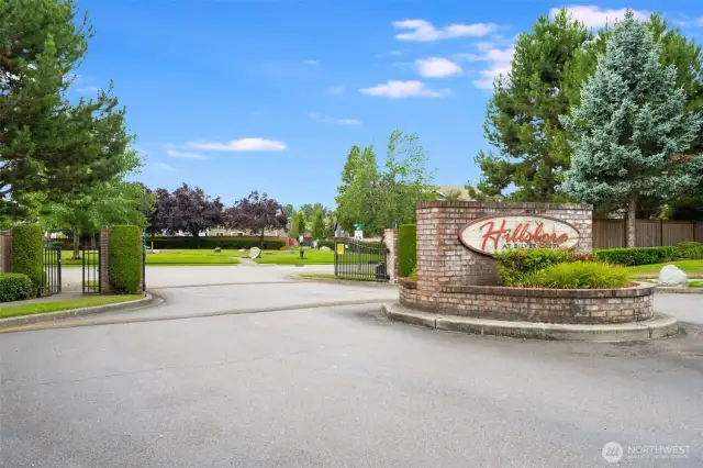 The home is located in the gated, well-kept community of Hillsboro.