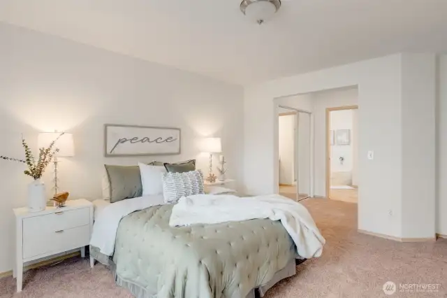 Enjoy plush new carpet throughout the house.