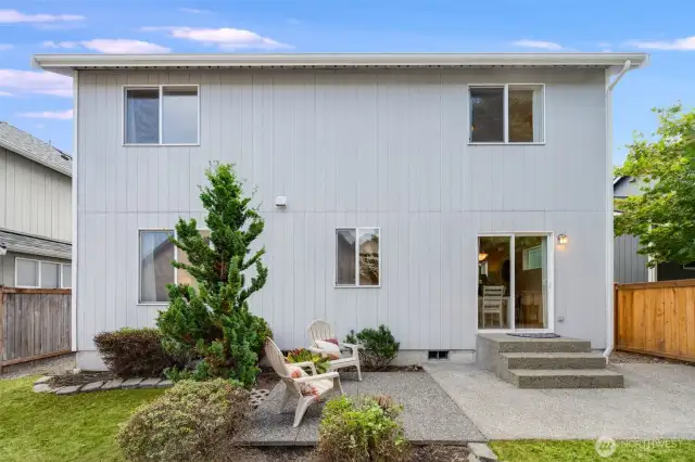A full view of the back of the home.