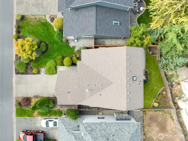 This bird’s-eye view shows off the lovely layout of the property.