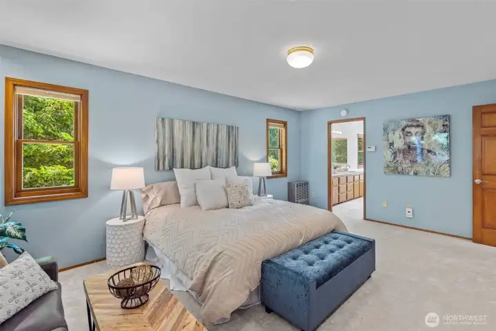 Spacious Primary Bedroom with Primary Bath and Walk in closet.