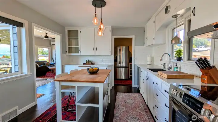 Light and Bright Kitchen with views as well!