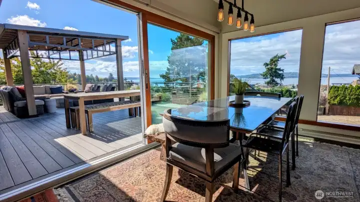 Dining space inside, outside or both!