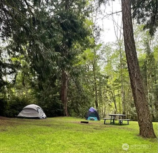 There is tent camping or bring your RV.