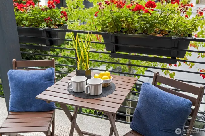 Imagine yourself waking up and enjoying your first cup of coffee out on your private patio, or maybe sipping a glass of wine after a long day