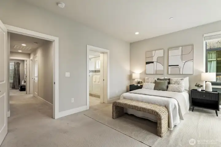 Primary suite also  features canned lights, which are not standard in primary bedrooms, yet very sought after and convenient!