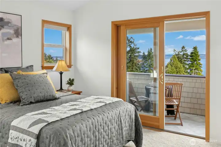Second Level Primary features a balcony with a View of the Puget Sound & the Cascades