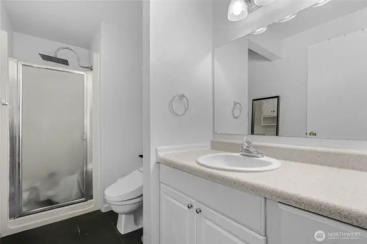 Private 3/4 bath off the primary bedroom