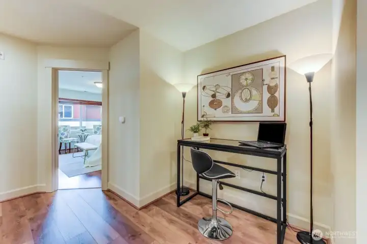 Great office or work station in-between oversize bedrooms