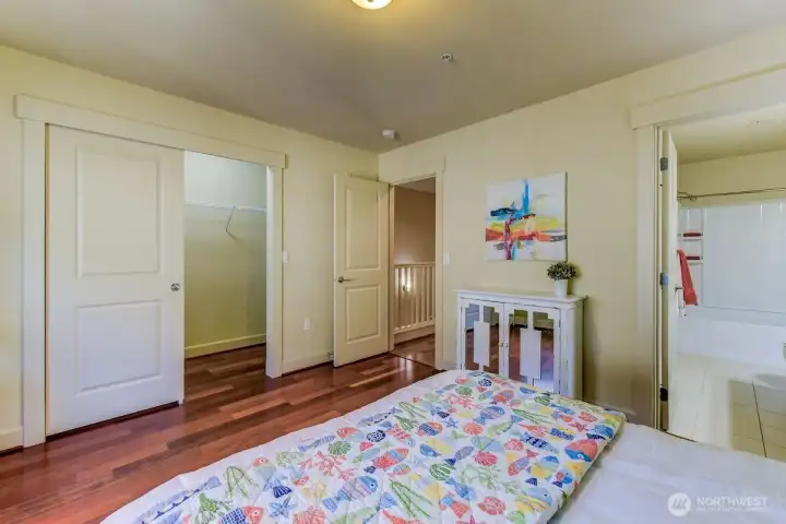 Great closet space/ private bath to right