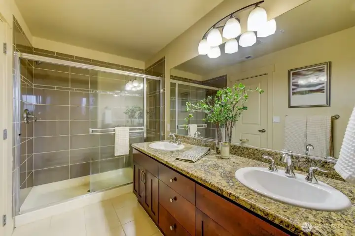 Large shower in primary bath