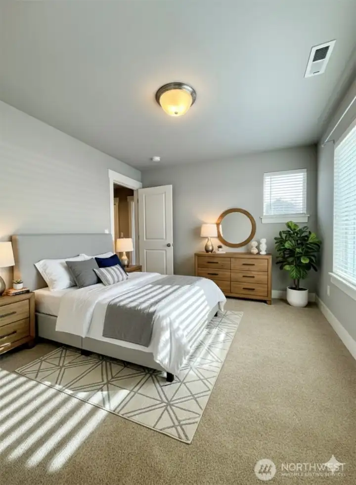 2nd Upstairs Bedroom (Virtually Staged)