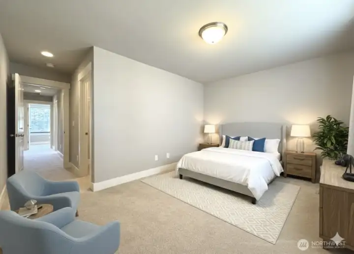 4th Upstairs Bedroom (Virtually Staged)